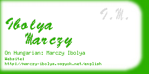 ibolya marczy business card